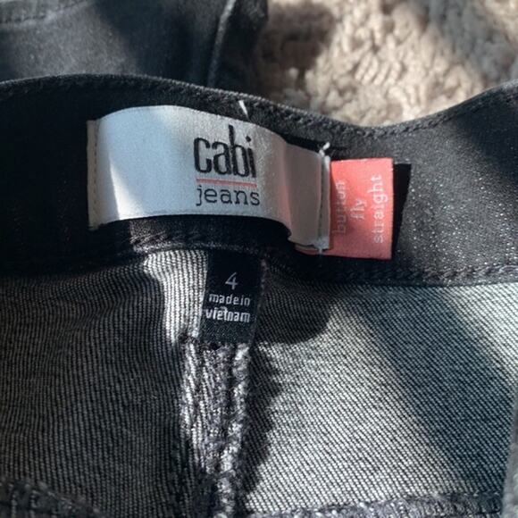 Cabi Women's Black #4149 Button Fly Straight Jeans Size 4 - Picture 7 of 8